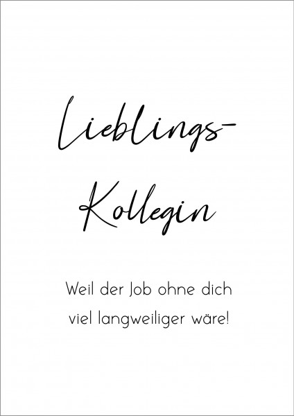 Poster Plakat Kollegin Freundin