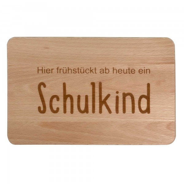 Frühstücksbrett Schulanfang Geschenk Schulkind