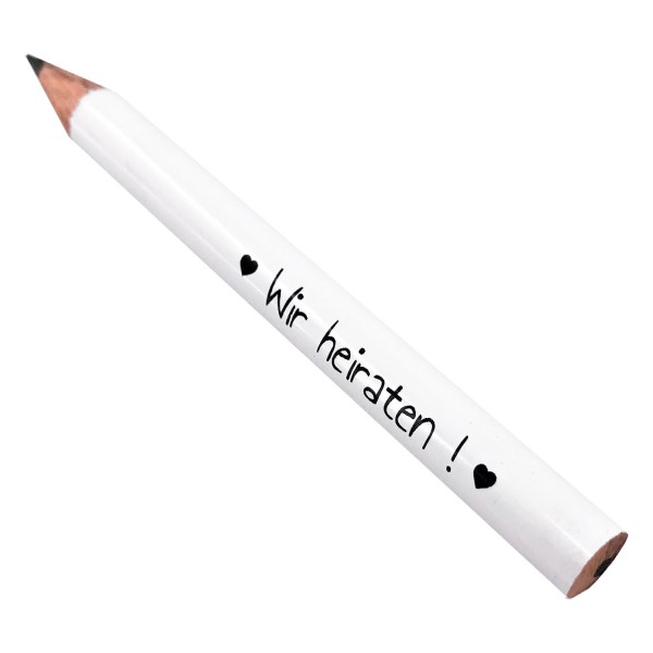 Bleistift mini Wir heiraten Save the date Aufdruck Druck