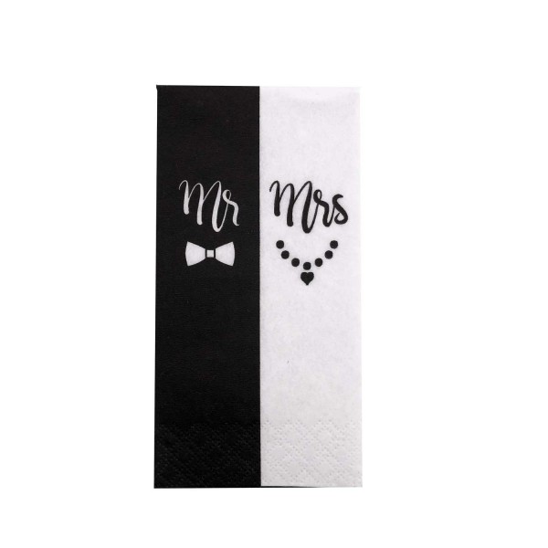 KATINGA Taschentücher Mr&Mrs - Black & White Edition