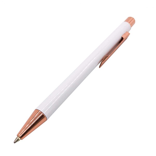Kugelschreiber weiß rosé roseß-gold gold