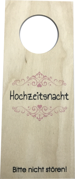 Türschild Hochzeitsnacht