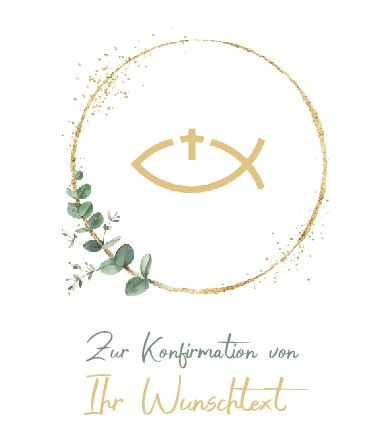Konfirmationsleinwand Eukalyptus personalisiert