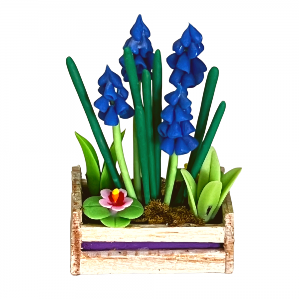 Frühlingsblumen Miniatur blau Wichtelzubehör
